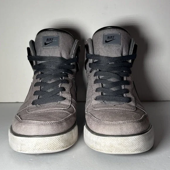 Size 13 Big Nike High Canvas Gray/Black Sneakers Shoes504614-010